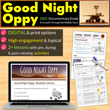Preview of Good Night Oppy: Documentary Study Guide