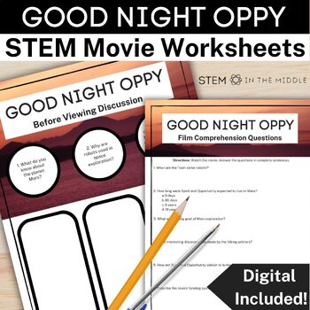 Preview of Good Night Oppy Movie Guide for Engineering, Robotics, and STEM Sub Plans