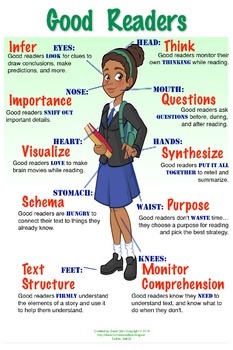 Good Reader Poster -- Girl by For the Love of Teaching Blog | TpT