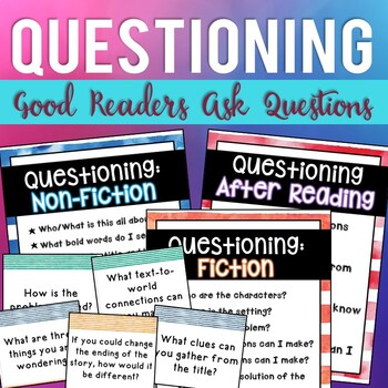 Preview of Questioning Skills for Reading Fiction and Non Fiction, Use with Any Book