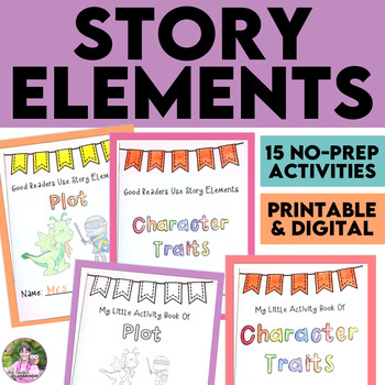 Story Elements Activities for Any Text | Mini Books by Mrs Beattie's ...