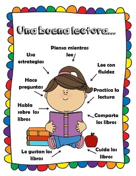 Preview of Good Readers Strategies-Una buena lectora (English and Spanish)