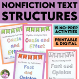 Nonfiction Text Structure Activities for Any Text BUNDLE -