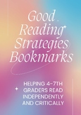 Good Reading Strategies Bookmarks