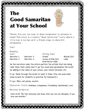 Preview of Good Samaritan at Your School - Readers' Theater Plays - early readers