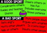 Good Sport Vs Bad Sport Poster - Classroom Decor