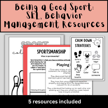 Preview of Good Sportsmanship, Being a Good Sport: SEL Behavior Management Bundle