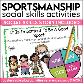 Preview of Social Stories Good Sportsmanship Being Good Sport Posters Activities Games SEL