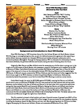 Preview of Good Will Hunting Film (1997) Study Guide Movie Packet