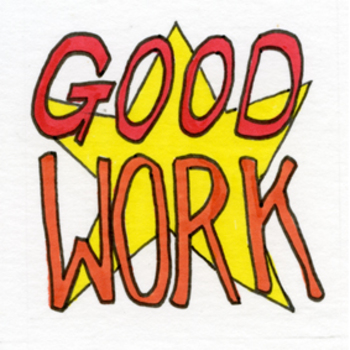 excellent work sticker