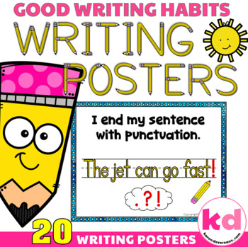 Preview of Writing POSTERS for Writing Sentences --- Writing Rubric / Checklist