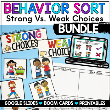 Preview of Good Choice Bad Choice Behavior Expectations Lessons, Sorts, and Worksheets