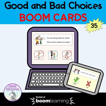 Preview of Good and Bad Choices Boom Cards