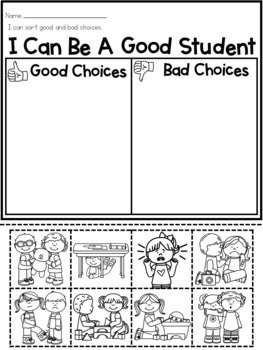 Good and Bad Choices Sort - English & Spanish by The Bilingual Rainbow