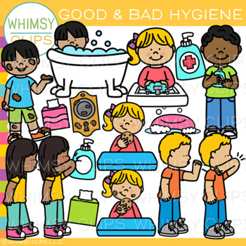 Preview of Good and Bad Hygiene Clip Art