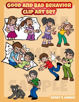 Good and bad behavior clip art set by Rossy's Jungle | TpT
