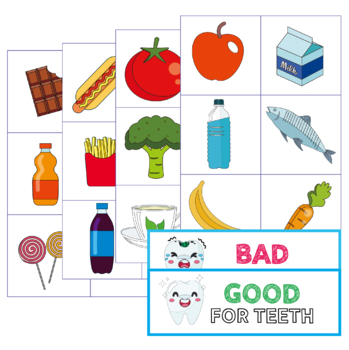 Good for teeth and bad for teeth (Sorting Activity) by camilla studio