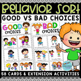 Good vs Bad Behavior Card Sort, Making Good vs Bad Choices 