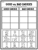 Good vs. Bad Choice Sort - NO PREP Social Studies Activity