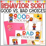 Good vs Bad Choices Behavior Picture Sort and Worksheet | 