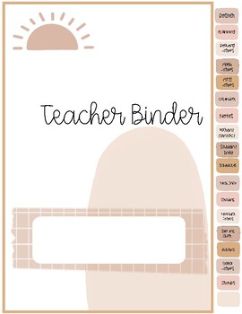 Preview of GoodNotes Digital Teacher Binder/Planner BOHO