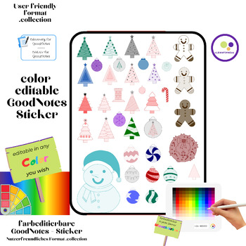 Preview of GoodNotes magic stickers | Christmas