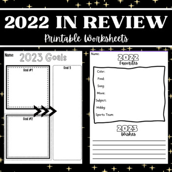 Goodbye 2022 | New Year 2023 | Year in Review Goal Setting | No Prep ...