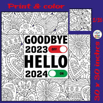 Preview of Goodbye 2023, Hello 2024: An End of Year And New Year Collaborative Poster Art