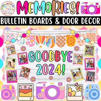 Preview of Goodbye 2024!: Memories & Summer Bulletin Boards & Door Decor Kit | End of Year
