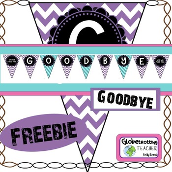 Preview of Goodbye Pennant (Freebie)