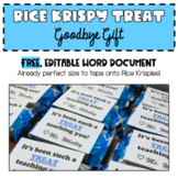 Rice Krispy Treat Goodbye Gift