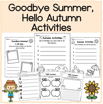 Preview of Goodbye Summer, Hello Autumn Activities