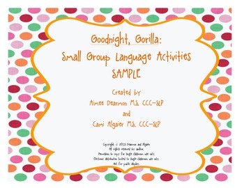 Preview of Goodnight, Gorilla - Activity Board Sample
