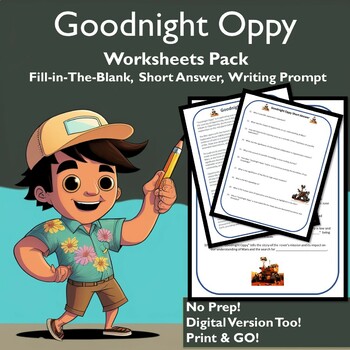 Preview of Goodnight Oppy Movie Guide! Worksheets Pack, With Informational Text! & Digital!