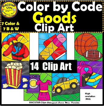 Preview of Goods - Economic Color by Code Clip Art  ClipArt  images