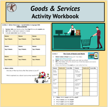 Preview of Goods & Services Activity Workbook - Production - Economics - Money - IB PYP 