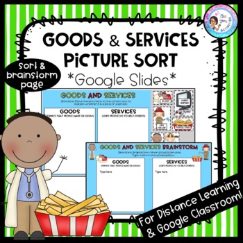 Preview of Goods & Services Digital Picture Sort: For Google Classroom - Distance Learning