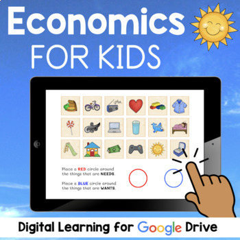Preview of Goods & Services Needs & Wants 1st 2nd Grade Social Studies DIGITAL Worksheets