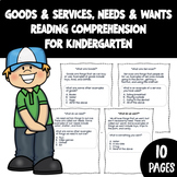 Goods & Services, Needs & Wants Reading Comprehension for 