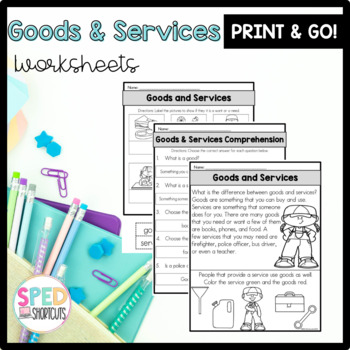 Preview of Goods and Services | 10 Day Economics Unit | Life Skills | Special Education