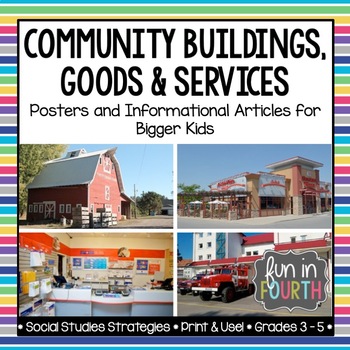 Preview of Community Buildings, Goods and Services: Posters and Informational Articles