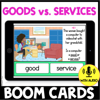 Preview of Goods and Services Activity | Digital BOOM CARDS™ 