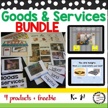 Preview of Goods and Services Economics Activities BUNDLE First Grade