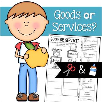 Preview of Goods and Services Cut and Paste Sorting Activity