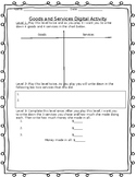 Goods and Services Digital Activity Worksheet