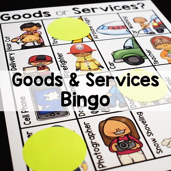 Preview of Goods and Services Social Studies Economics Bingo Game