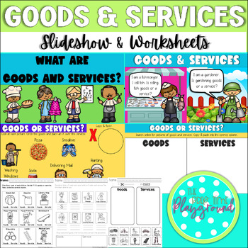 Preview of Goods and Services Lesson-Printable Worksheets-Digital Resource-Google Slides™