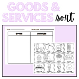 Goods and Services Sort | FREEBIE | 1st Grade Activity 