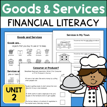 Preview of Goods & Services Sort Worksheets Financial Literacy Economics 2nd Grade