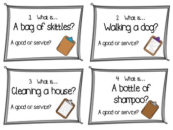 Preview of Goods and Services Task Cards or Scoot Review